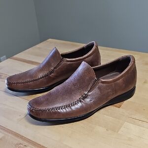 👞 Neil M Men’s Brown Leather Comfort Loafers 12